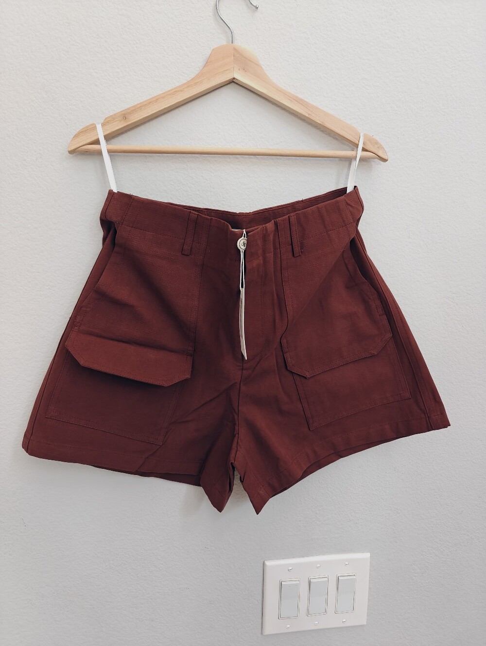Women's White(Red) Cargo Shorts